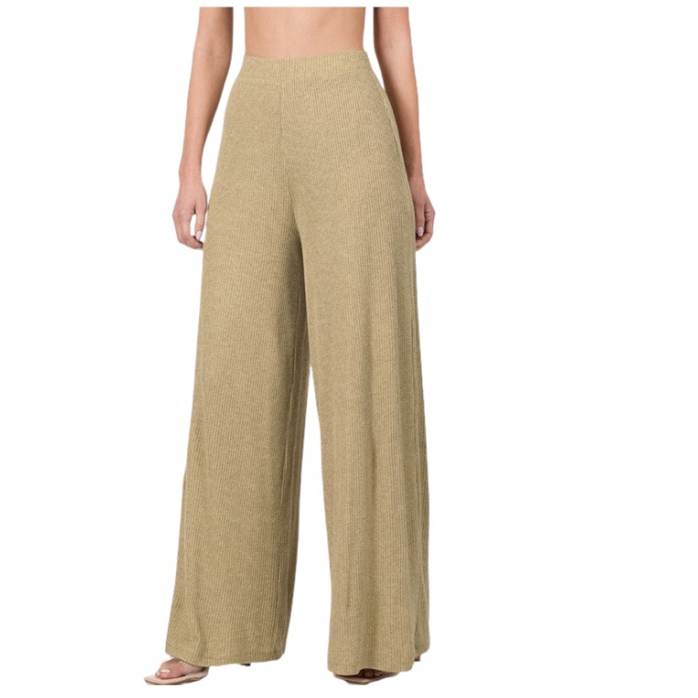 NWT Ribbed Knit Wide Leg Pant